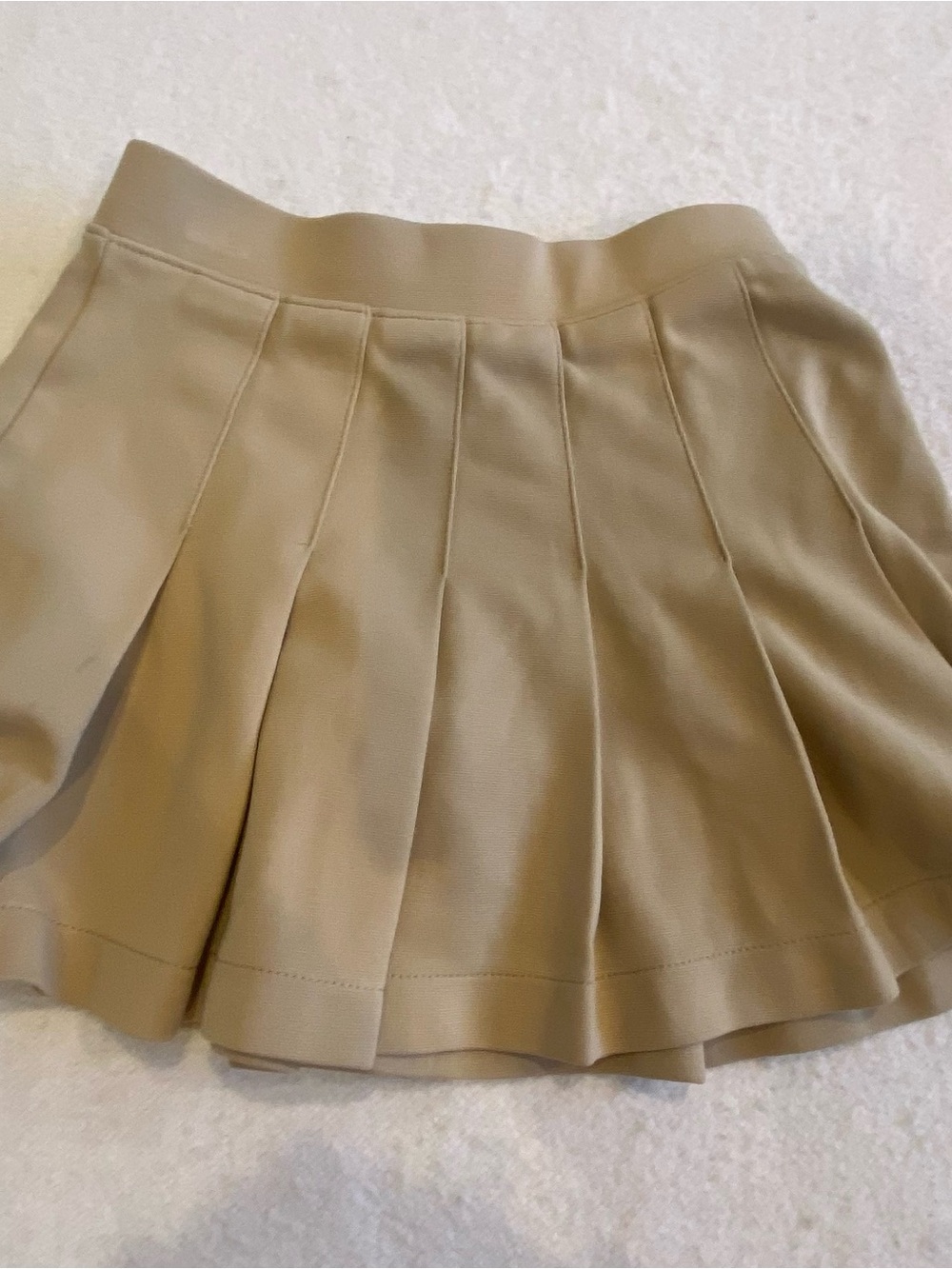 Old Navy Pleated Skater Skirt in Khaki